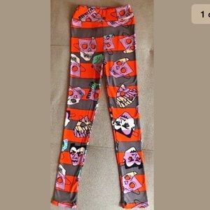 LuLaRoe Girls L XL Leggings Halloween Trick Treat